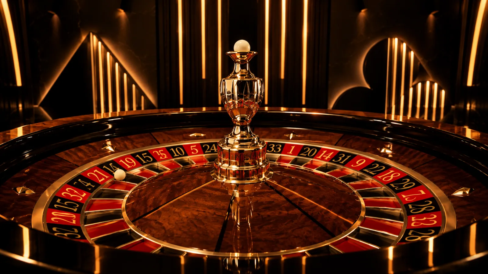 Roulette wheel on set at the GCAST live dealer studio